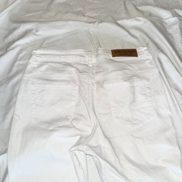 Suzanne Betro*Accented Ankle White Denim Jeans - Picture 8 of 10